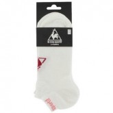 Le Coq Sportif Invisibles Sport Femme Logo Blanc Rouge - Chaussettes Femme Réduction Prix